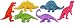 Produktbild Gemischte Farben Neon Stretchy Dinosaur - PACKUNG MIT 24 - PBF067