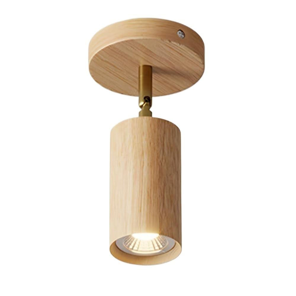 Plafonnier moderne en bois pour cuisine et couloir à éclairage réglable