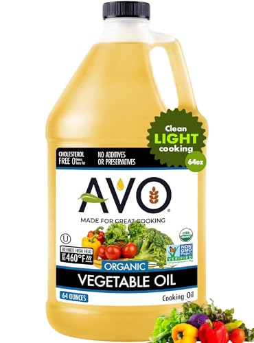 AVO ORGANIC VEGETABLE Oil 64 Fl-oz (Half a Gallon) NO preservatives added