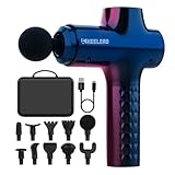 Pistola Massageadora Muscular Profissional Fisioterapia, Massageador Elétrico com 10 cabeças