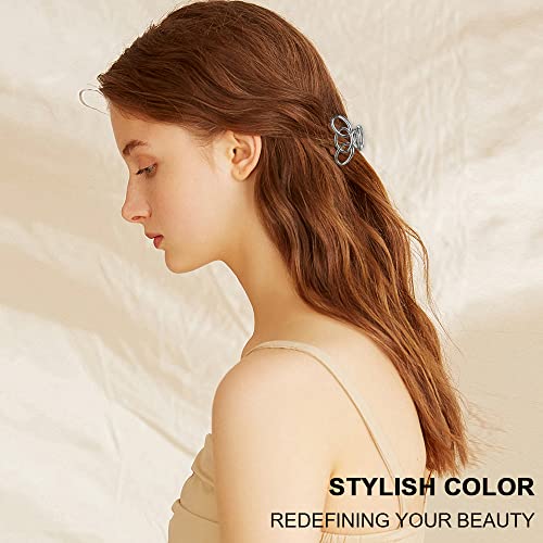 Grampos de cabelo pequenos prendedores de garra de cabelo de metal para mulheres, grampos de garra m