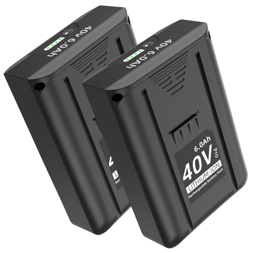 YXKC 2-Pack 6.0Ah Battery Replacement for Kobalt 40V Battery, Compatible with KB-540-06, KB440-06 Batteries & Cordless Power Tools