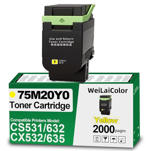 Cartouche pour Lexmark CX532 remplacement 75M20Y0 impression bureau