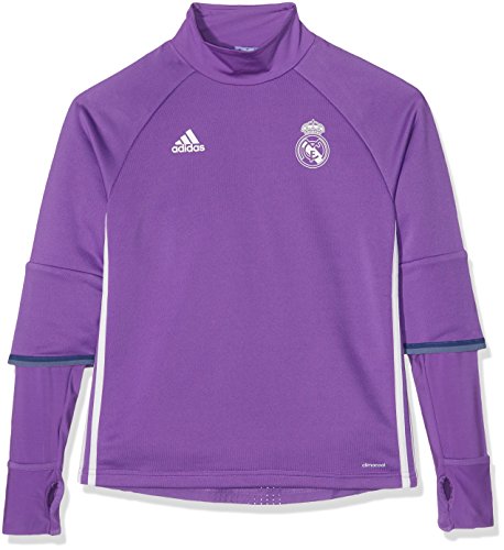 adidas Real Madrid CF TRG Y Sudadera, Niños, Morado/Blanco, 13-14 años