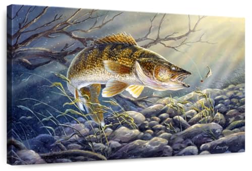 ElephantStock - Break Line Walleye II Wall Art - Horizontal