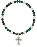 Collar de béisbol para niños y hombres, 16 pulgadas, colección Bling Ice Collection, collar con colgante de cruz para mujer, accesorios de discoteca con cuentas de arcilla y diamantes de imitación