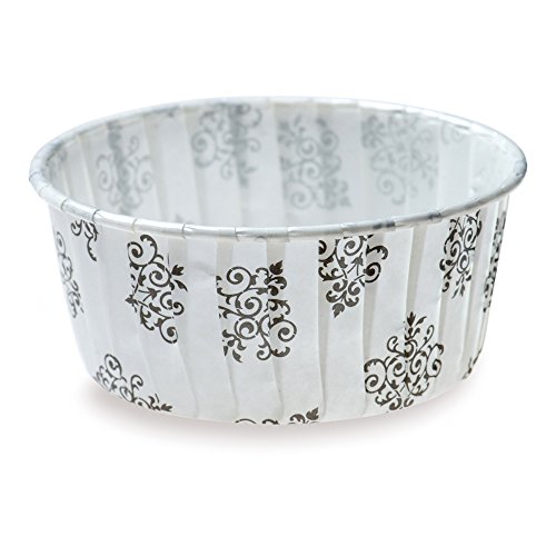 Panificio Premium 5-Oz Baking Cups: Large-Pleated Ridge Cups Perfect For Muffins, Cupcakes Or Mini Snacks - Vintage Floral Design - Disposable And Recyclable - 200-Ct - Restaurantware #TOP1