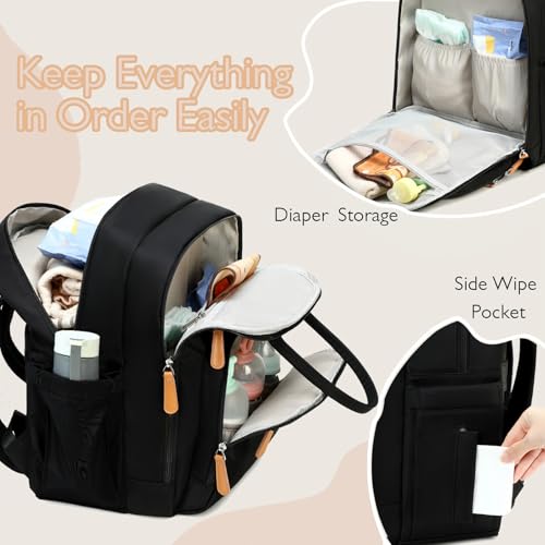 LORADI 18 Pockets Large Diaper Bag Backpack, Baby Shower Essentials by LORADI - Image 3