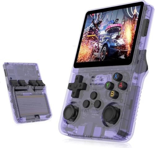 Image of Retro Gaming Console R36S Handheld with 10000+ Preloaded Games, 3200mAh Battery, 4K Ultra HD Output, Portable Game Box for Travel & Home