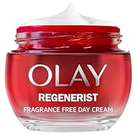 Olay Regenerist Day Face Cream, Anti-Wrinkle + Active Firming Skincare Moisturiser, Anti-Ageing Niacinamide and Peptides, Renews, Firms and Hydrates, Non-greasy, Fragrance Free 50ml