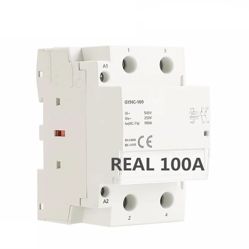 Contacteur AC 2P 100A 230V rail Din pour tableau électrique modulaire domestique