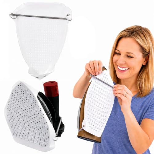 Image of Premium Iron Covers for Protection Clothes | Universal Iron Soleplate Cover for Steam & Dry Irons | Non-Stick Heat Resistant | Helps Prevent Fabric Shine, Scorch Marks & Burns