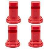 Roshtia 140° Deflector Broadcast Spray Nozzle, Red Boom Sprayer Nozzles with 2.0 Orifice, Low Drift Sprays Nozzle...