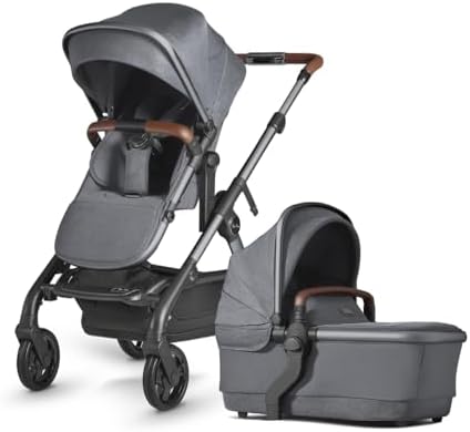 Silver Cross - Wave Single to Double Pushchair - 2 in 1 Pram - Narrow Double Buggy - Car Seat Compatible - Newborn to 4 Years (22kg) - Cedar