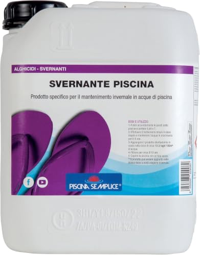 PISCINA SEMPLICE, Svernante Piscina Liquido, Ideale Per Chiudere La Piscina, Formato da 5 Kg
