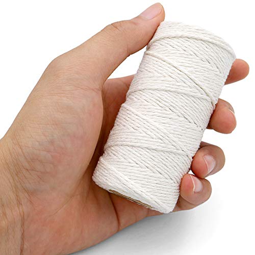 image for jijAcraft White String 328 Feet, 2mm Cotton Butchers Twine String, Kit