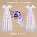 LTAKK Regency Dress Women Regency Costume Empire Waist Tea Party Victorian Gown with Sash, Lilac Embroidery, Medium
