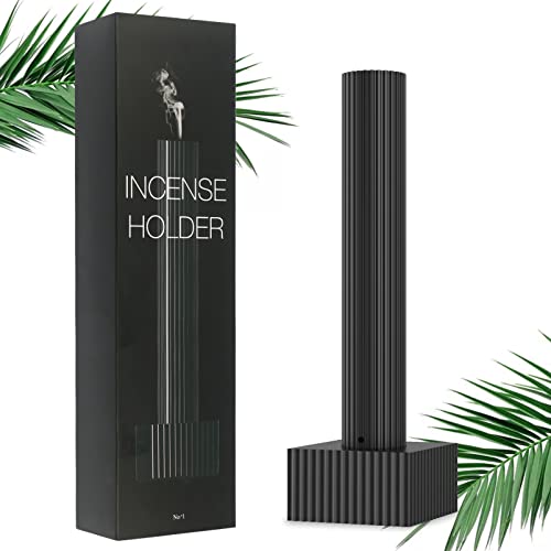 Gomyrod Incense Holder For Sticks [Anti-Ash Flying] Metal Incense-Stick Holder Incense Burner With 9 Incense-Holes Base Holder Ideal For Home Decor - Black #TOP6