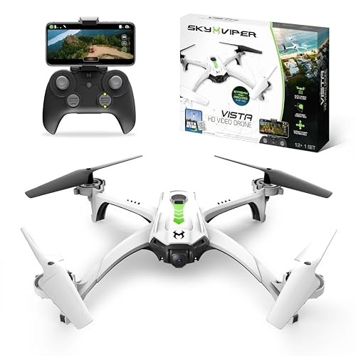 Sky Viper Vista HD Video RC Drone, Stream and Record,