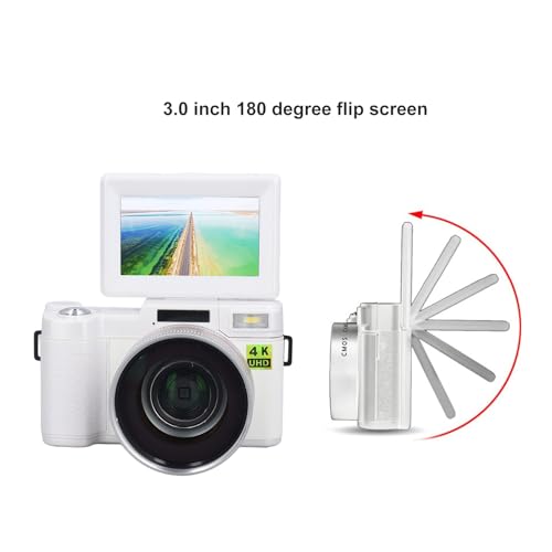 Cámara digital 4K HD de 48MP con pantalla giratoria de 180o miniatura 3