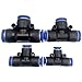 WSF-WUJIN, 5pcs PE4 6 8 10 12MM Pneumatique(5/32' 1/4' 5/16' 3/8' 1/2' '1/2' ') enfoncez le connecteur de tuyau en plastique ajusté à 3 voies (Couleur : PE6)