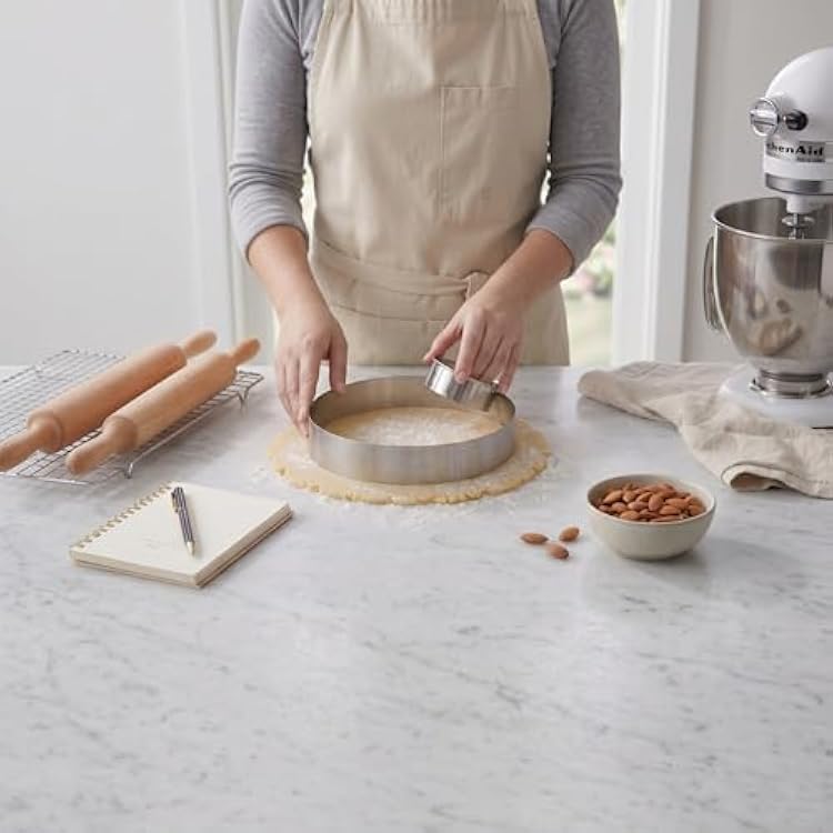 Large Round Cake Ring Set-4/6/8 Inch Biscuit Cutter Stainless Steel Circle Pancake Mold English Muffin Ring