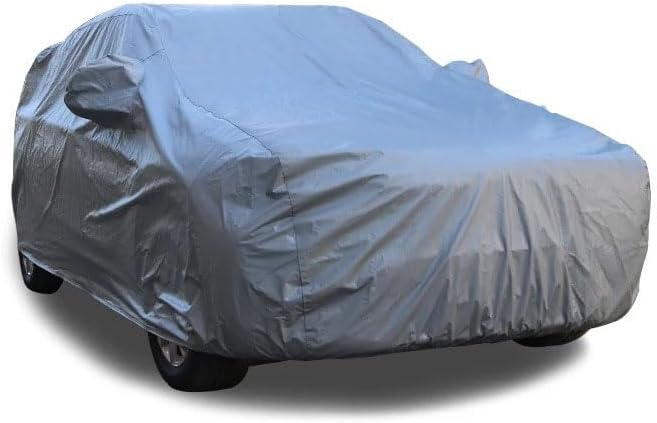 PROTEGO All Weather Protection Car Cover for Tata Harrier | Anti Dust, 100% Waterproof, Durable Cover - Triple Stitched Elastic Grip with Mirror Pocket |(Grey)