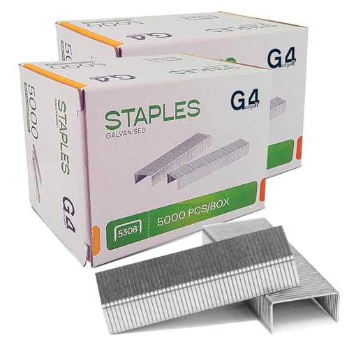 Agrafes 53/8 anti-bourrage en acier robuste G4GADGET pour pistolet agrafeur standard