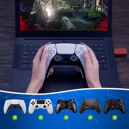 AYESY Uchwyty na kciuki, silikonowe nakładki imitujące joysticki, kompatybilne z kontrolerami PS4, PS5 i Xbox, wygodny uchwyt, wypukła i wgłębiona konstrukcja,12 szt
