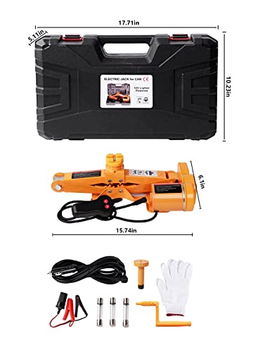 Rogtz Electric Car Floor Jack 3 Ton All-In-One Automatic 12V Scissor Lift Jack For Tire Change Replacement #TOP6