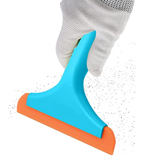 Rascador de Vidrio Multiusos para Puerta de Horno con Agujero, Herramienta raspadora para Tintado de Ventanas, Lavado de Parabrisas, Limpieza de Puertas de Vidrio de baño para baño, Cocina,