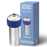 Penguin Cold Brew - Floating Tea Infuser Baskets - Stainless Steel Strainers for Loose Leaf Tea and Coffee - Extra Fine Metal Micro Mesh Steeper - Reusable, Travel-Friendly Fits Any 40oz Tumbler