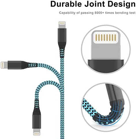 ANSEIP iPhone Charger Cable, 10FT/3M Lightning Cable Nylon Braided Fast Charging long iphone ipad Charger Cable Compatible with iPhone 13 12 11 X 8 7 6 Plus iPad Pro Air mini and More