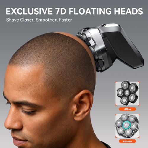 Image of kensen 7D Electric Head Shaver for Bald Men, Electric Razor for Men