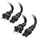 Cable Matters 2-Pack 2-Slot Polarized Power Cord - 6 Feet (NEMA 1-15P  to IEC C7)
