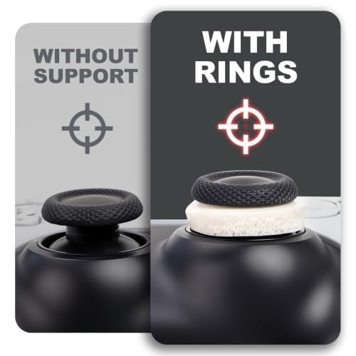 Image of MOLOPPO 8 PCS Precision Rings Kit for PS4, for PS5, for Xbox-White | for PS5 Accessories, for Xbox Accessories, Gaming Controller Enhancer