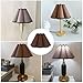 DOITOOL Pleated Lamp Shade E27 Table Lamp Shade Replacement Vintage Decor Light Cover Small Colth Lampshade for Pendant Lights Bedroom Decor