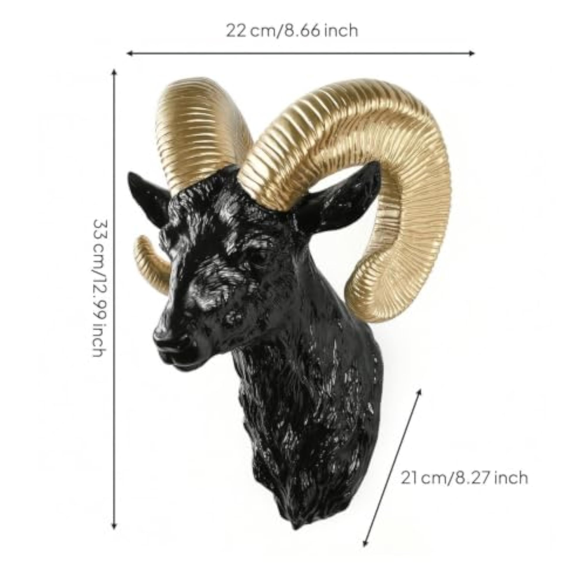 Contemporary Chic Ewe Head with Gold