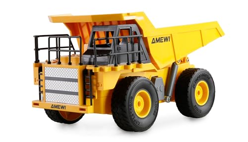 Amewi Kipper 9-Kanal 1:24 RTR ferngesteuert RC LKW Baustelle Kind ab 6 Jahre, Gelb