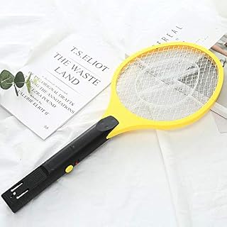 Electric Fly Swatter,Handheld Mosquito Racket,Rechargeable Tennis Bat Insect Fly Bug Wasp Mosquito Killer Bug Zapper Fly Trap Yellow 20x8(51x21cm)