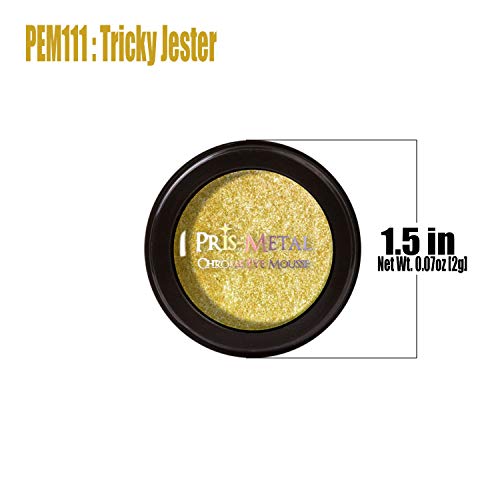 Jcat Beauty Pris-Metal Chrome Eye Mousse Pem111 : Tricky Jester Shadow Cream Eyeshadow + Free Zipbag #TOP1