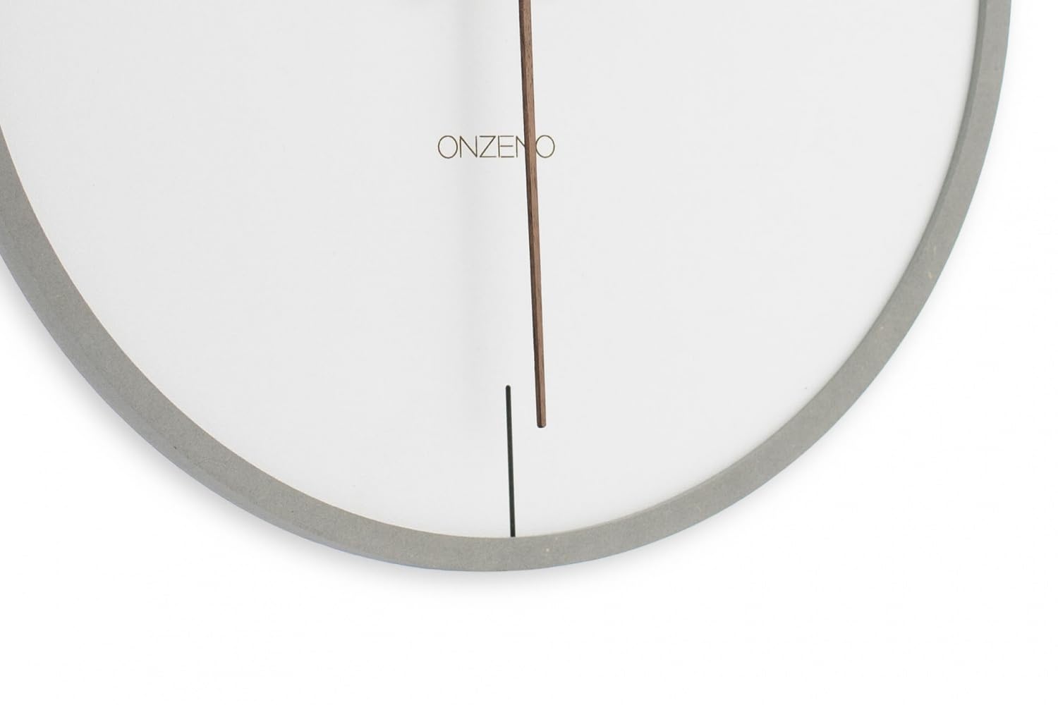 ONZENO Design Wanduhr 'THE Mature.' ohne Tickgeräusche, leise Quarzuhr, Durchmesser 29 cm, Tiefe 0,5 cm, Weiß/Braun