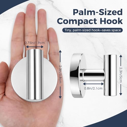 Image of Heavy Duty Suction Cup Hooks for Glass Window,Tile,Mirror,Removable Shower Hooks for Inside Shower,Metal Towel Hooks for Bathroom,4 Pack(Mirror)