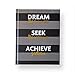 Fitlosophy Fitspiration 'Dream Seek Achieve' 16 Guided Week Fitness and Gratitude Journal, 8" W x 6.5" L