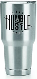 Stay Humble Hustle Hard Vinyl Decals Stickers (2 Pack!!!) | Yeti Tumbler Cup