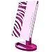Makeup Mirror, Glamfields 360° Vanity Mirror with 44 LED Lights, Large Trifold Lighted Makeup Mirror with Portable 10X Magnification Mirror,Detachable Base,Touch Screen Dimming (Rose)