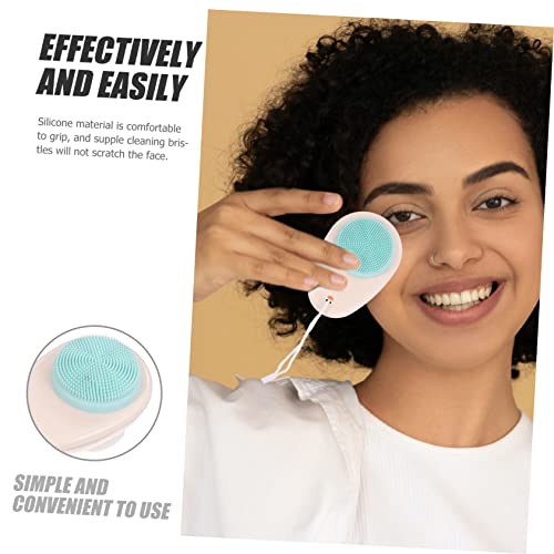 FRCOLOR 2 Pçs Escova De Limpeza Facial Dupla Face Escova De Limpeza De Silicone Escova De Limpeza Fa