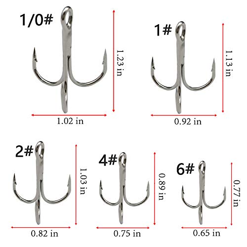 Drasry High Carbon Steel Treble Fishing Hooks #TOP17