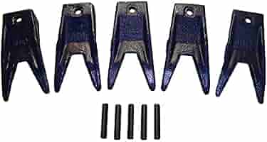 5-Pack Triple Tiger® Trident® Bucket Teeth & Pins (X156TR3) For Excavators & Backhoes - H&L Tooth Co.