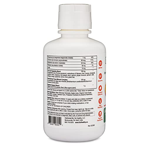 Go Healthy Multivitamin For Women, Men & Teens Liquid Organic Folate Vegan Vegetarian Whole Food - 32 Servings #TOP2